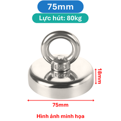 Nam châm cứu hộ siêu hút, Nam châm móc tròn