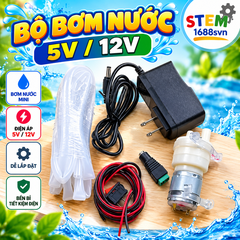 Bơm nước R365 12V cho hồ cá, bơm tưới cây, mô hình Stem