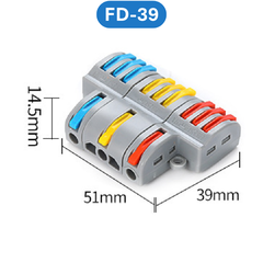 (2 Cái) Cút nối dây điện nhanh chiu nhiệt nhiều cổng FD