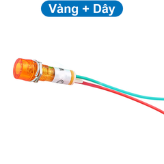 (2 cái) Đèn báo XD10 - 3 lỗ khoét 10mm điện áp 12V, 24V, 220VAC, 380VAC