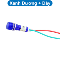(2 cái) Đèn báo XD10 - 3 lỗ khoét 10mm điện áp 12V, 24V, 220VAC, 380VAC