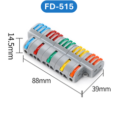 (2 Cái) Cút nối dây điện nhanh chiu nhiệt nhiều cổng FD