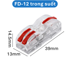 (2 Cái) Cút nối dây điện nhanh chiu nhiệt nhiều cổng FD