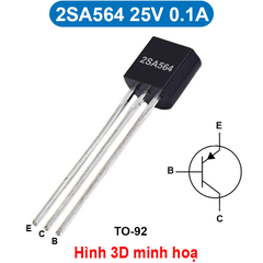 (5 con) Transistor BJT PNP A1015/B562/A1012/... chân cắm TO-92