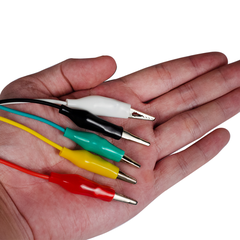 Bó 10 sợi dây kẹp cá sấu 2 đầu nhiều màu dài 50cm