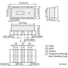 Thạch anh dao động FC - 135 3215 32.768KHz chân dán SMD