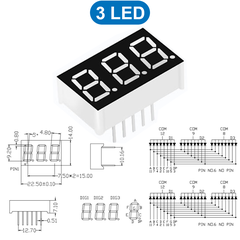 LED 7 đoạn 0.36 inch chữ màu đỏ âm chung / dương chung