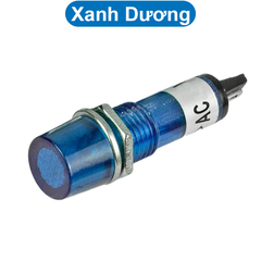 (2 cái) Đèn báo XD10 - 3 lỗ khoét 10mm điện áp 12V, 24V, 220VAC, 380VAC