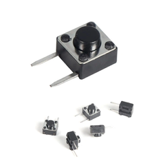 (50 Cái) Nút nhấn 6x6mm 2 chân cắm nằm ngang cao 4.3 - 8mm