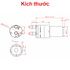Bơm nước R365 12V cho hồ cá, bơm tưới cây, mô hình Stem