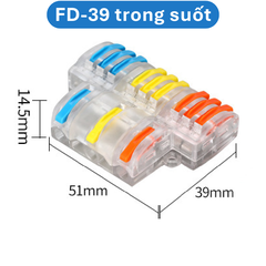 (2 Cái) Cút nối dây điện nhanh chiu nhiệt nhiều cổng FD