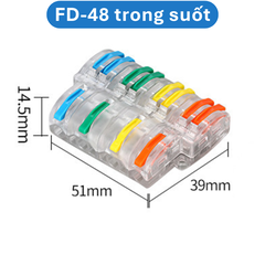 (2 Cái) Cút nối dây điện nhanh chiu nhiệt nhiều cổng FD