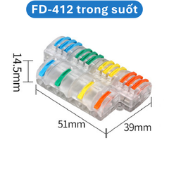 (2 Cái) Cút nối dây điện nhanh chiu nhiệt nhiều cổng FD