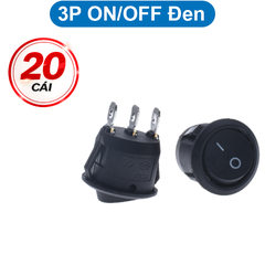 Công tắc bập bênh KCD1 hình tròn 6A - 250V lỗ khoét 20mm