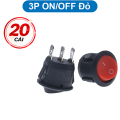 Công tắc bập bênh KCD1 hình tròn 6A - 250V lỗ khoét 20mm