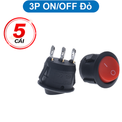 Công tắc bập bênh KCD1 hình tròn 6A - 250V lỗ khoét 20mm