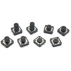 (20 Cái) Nút nhấn 12x12mm 4 chân dán cao 4.3 - 12mm