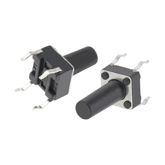 (20 Cái) Nút nhấn 6x6mm 4 chân cắm DIP cao 4.3 - 15mm