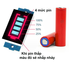 Mạch Led báo mức Pin, báo dung lượng pin Lithium 18650