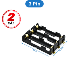Đế pin 18650 chân đồng mạ vàng hàn PCB