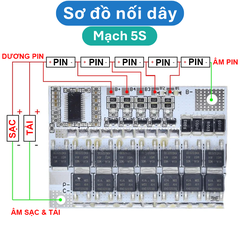 Mạch sạc bảo vệ pin lithium / pin sắt LifePo4 dùng cho khối pin 3S/4S/5S 100A