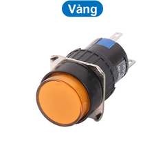Nút nhấn nhả (reset) / nhân giữ (on/off) 5 chân AL6 - M lỗ khoét 16mm