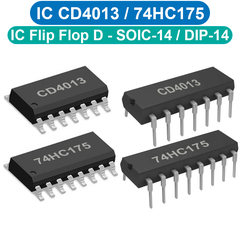 IC Flip Flop D CD4013, HBF4013, 74HC175 cạnh dương 24MHz/40MHz/63MHz chân cắm / chân dán