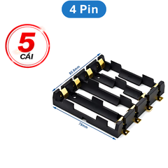 Đế pin 18650 chân đồng mạ vàng hàn PCB