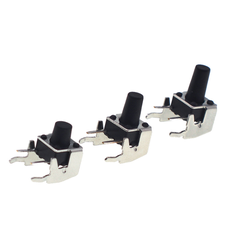 (50 Cái) Nút nhấn 6x6mm 2 chân cắm chỉnh ngang cao 4.3 - 15mm