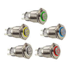 Nút nhấn chống nước đầu cao ( nhấn nhả/reset ) lỗ khoét 12mm/16mm/19mm/22mm