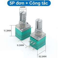 Biến trở, chiết áp xanh RK097N, RV097NS, RK097G, RK097GS 1K - 500K Ohm