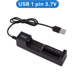 Dock sạc, bộ sạc pin 3.7V 18650, 14500, 16340 dùng cổng USB hoặc nguồn 220V