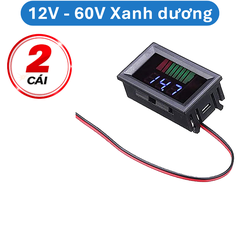 Đồng hồ đo điện áp và hiển thị mức pin 12V/24V/36V/48V/60V/72V