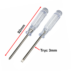 (50 cái) Tua vít dẹp, pake 3mm trong dài 9.2cm