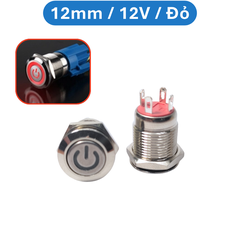 Nút nhấn chống nước đầu bằng ( Nhấn Nhả - Reset ) lỗ khoét 12mm/16mm/19mm/22mm