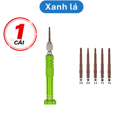 Tua vít 5 đầu sửa chữa điện thoại đa năng (5 đầu vít để trong thân tua vít)