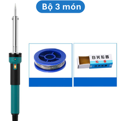 Bộ mỏ hàn thiếc 60W 220V, thiếc hàn, kệ hàn, nhựa thông