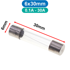 (10 cái) Cầu chì ống thuỷ tinh 5x20mm, 6x30mm