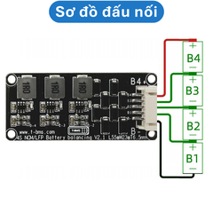 Mạch cân bằng điện áp pin chủ động dòng 1.2A cho khối pin từ 2S - 17S