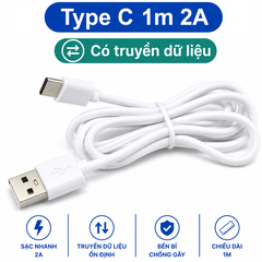 Dây cáp sạc truyền dữ liệu dòng 2A cổng type C / Micro B giá rẻ
