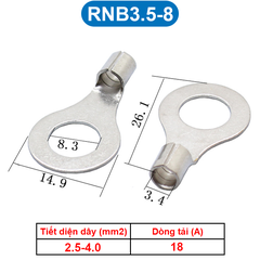 Đầu Cos tròn trần đồng thau, cốt khuyên, cốt tròn trần RNB