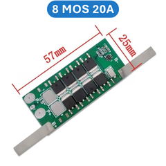Mạch bảo vệ pin sắt LifePo4 1S 3.2V công suất lớn có sẵn kẽm hàn