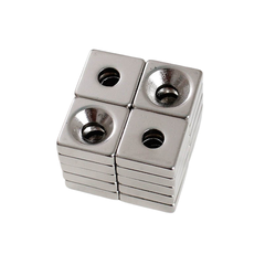 Nam châm đất hiếm vuông , chữ nhật 1 lỗ