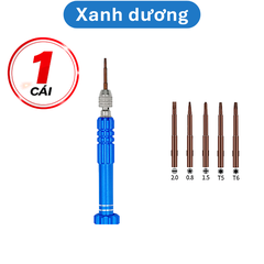 Tua vít 5 đầu sửa chữa điện thoại đa năng (5 đầu vít để trong thân tua vít)