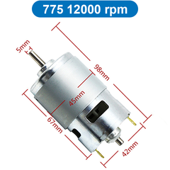 Động cơ DC 775/785/895 tốc độ cao điện áp 12V/24V