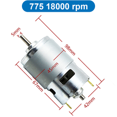 Động cơ DC 775/785/895 tốc độ cao điện áp 12V/24V