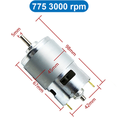 Động cơ DC 775/785/895 tốc độ cao điện áp 12V/24V