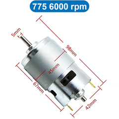 Động cơ DC 775/785/895 tốc độ cao điện áp 12V/24V