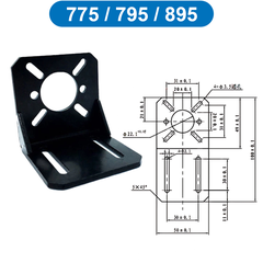 Gá động cơ DC, Pad cố đinh các loại động cơ thông dụng từ loại 380...895