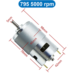 Động cơ DC 775/785/895 tốc độ cao điện áp 12V/24V